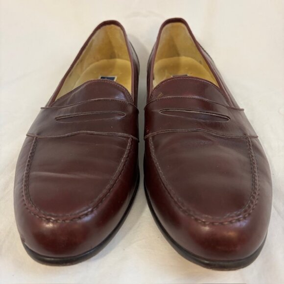 Bragano by Cole Haan Vintage Mahogany Leather Penny Loafer Dress Shoes Men's 15 - Picture 8 of 14